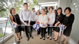 CCA LRC ribbon cutting ceremony led by Susana P. Guerrero, Founder and President of The Cravings Group (center)