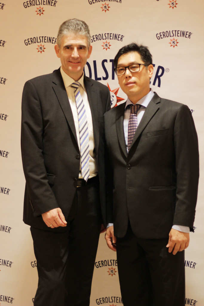 Dietmar Spille, Executive Vice President International of Gerolsteiner and Jun Cochanco, President of Fly Ace Corp.