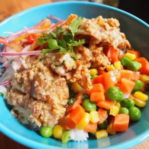 Cocina Peruvia fried chicken with adobo sauce