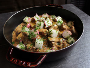 Slow-Braised Beef with Radish and Red Wine Sauce