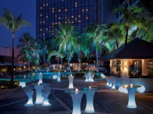 New World Makati Hotel Poolside (Evening)