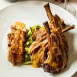 Finestra Lamb Rack & Pork with Fava Beans and Zucchini